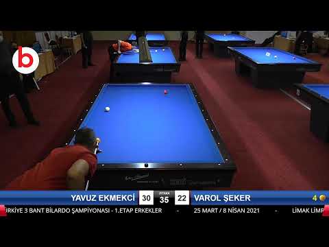 YAVUZ EKMEKCİ & VAROL ŞEKER Bilardo Maçı - 2021 1.ETAP ERKEKLER-9.TUR