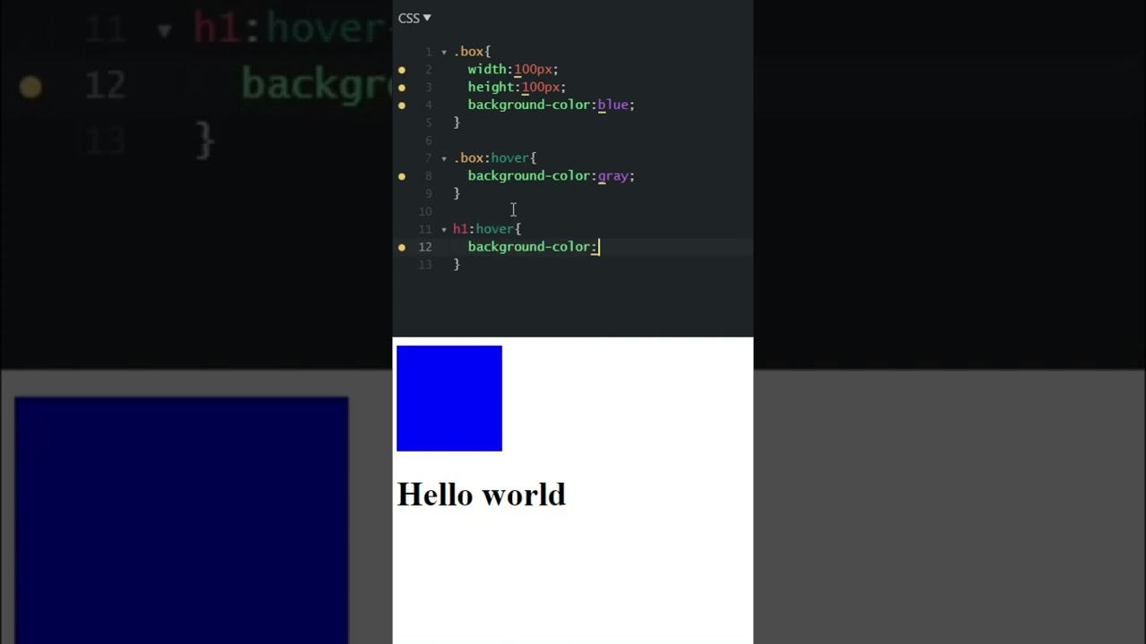 Change color on hover | HTML CSS