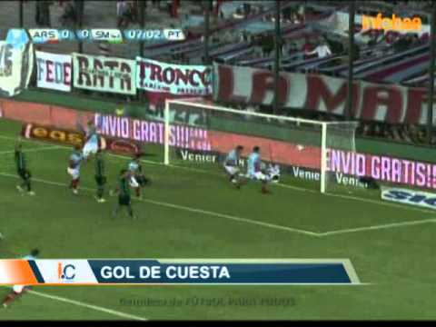 Gol de Víctor Cuesta. Arsenal 1 San Martín 0. Torneo Final 2013 (Infobae.com)