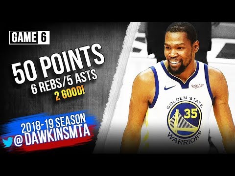 ケビン・デュラント フルハイライト 2019 WCR1 第6戦 ウォリアーズ vs クリッパーズ 50 Pts 2 GOOD!  フリードーキンス (Kevin Durant Full Highlights 2019 WCR1 Game 6 Warriors vs Clippers   50 Pts 2 GOOD!  FreeDawkins)