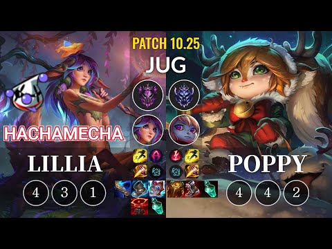 RJ hachamecha Lillia vs Poppy Jungle - KR Patch 10.25