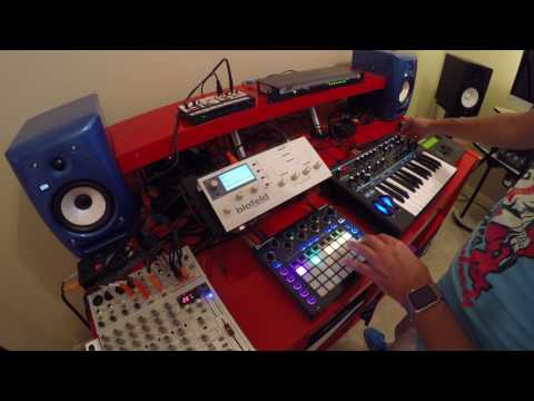 Hardware Jam   Novation Circuit + Bass Station 2 + Waldorf Blofeld + Volca Sample OKGO Edition