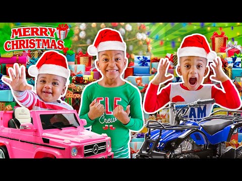 Christmas Morning Opening Presents With DJ, Kyrie & Nova | The Prince Family Clubhouse