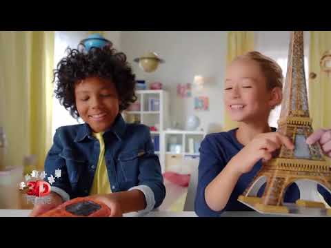 RAVENSBURGER 3D mini dėlionė Eifelio bokštas, 54d, 12536 video