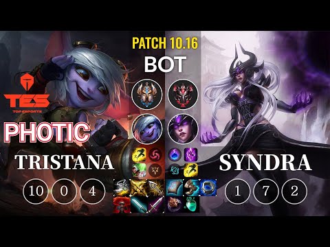TES Photic Tristana vs Syndra Bot - KR Patch 10.16