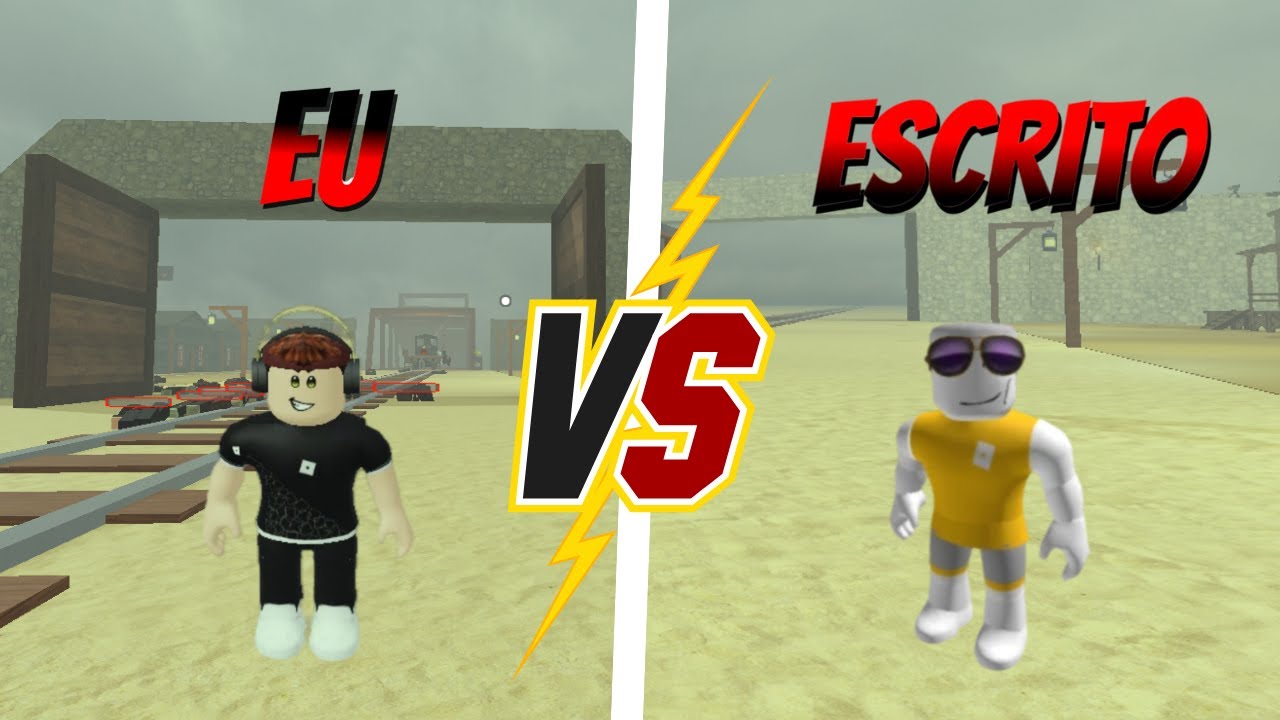 DESAFIEI MEU ESCRITO NO PVP NO TRILHOS MORTOS - ROBLOX - DEAD RAILS