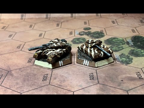 Strato Minis Scarabs and Ral Partha Scorpions compared - lightest and cheapest BattleTech tanks!