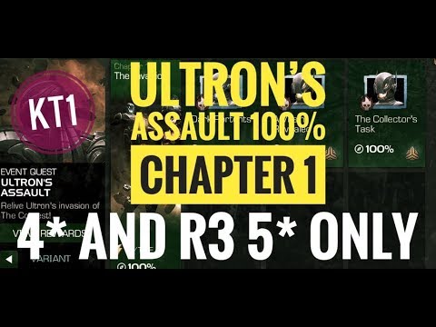 Ultron's Assault Variant - 100% Using Only 4* and R3 5* - Chapter 1.1.