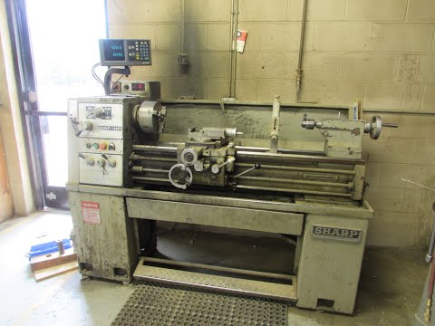 Sharp 1440V 14" x 40" Removable Gap Engine Lathe with Acu-Rite 2-Axis DRO and Chucks