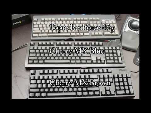 Mechanical keyboard sound comparison (Cherry MX Brown/Blue and Topre)