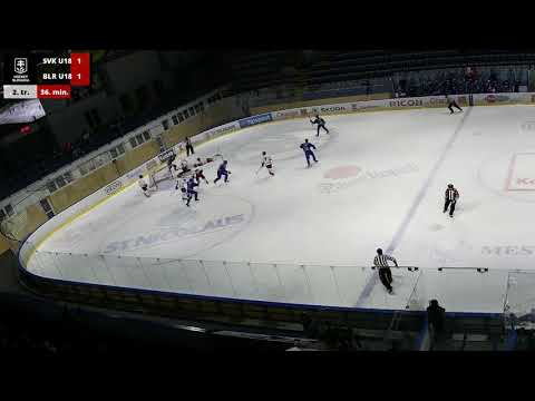 Slovakia U18 vs Belarus U18 U18 goal Samuel Knazko#4 assist Marko Stacha#14 and Samuel Krajc#25