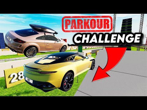 Cars VS Dangerous Parkour Ramp CHALLENGE #1 - BeamNG Drive