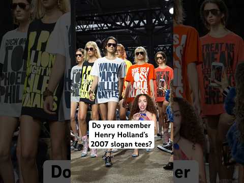 Henry had us in a frenzy! #henryholland #slogantee #2000sfashion #fashionhistory