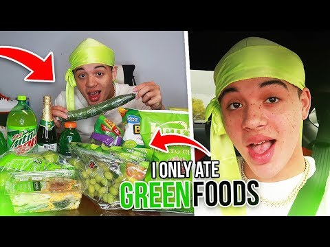 I Only Ate GREEN FOODS For 24 HOURS! (never again)