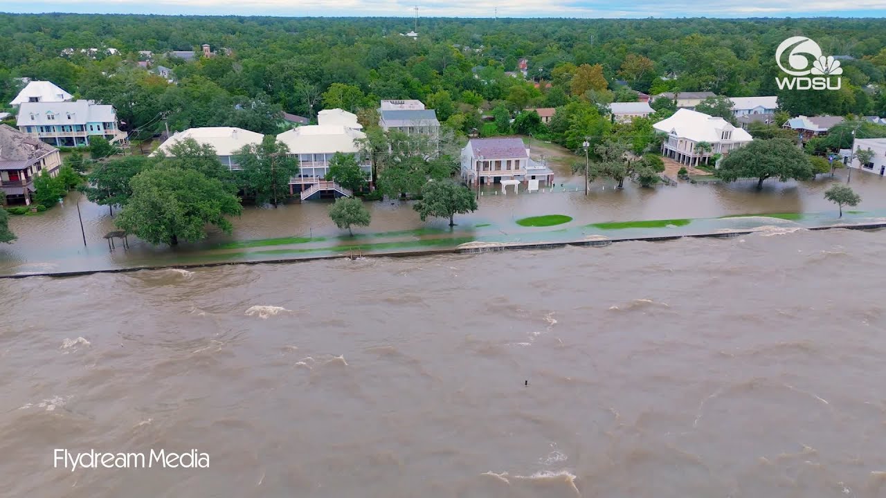 Watch: Drone video shows flooding in Mandeville after Hurricane Francine