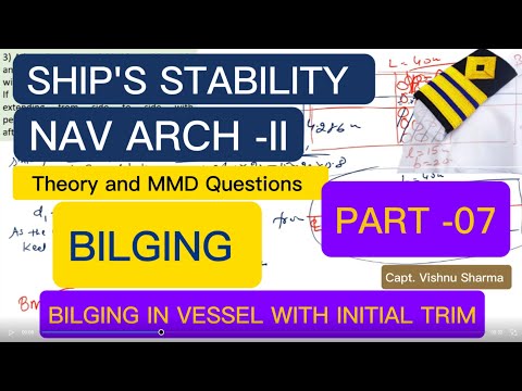 Naval Arch -II, Part- 07 | Ship Stability Phase 2 | 🚢 BILGING | Hindships Book | MMD Past Question📖