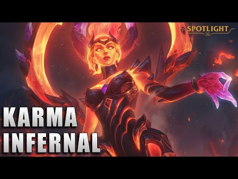 Karma Infernal Skin Spotlight - League of legends