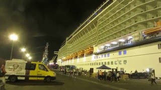 preview picture of video 'A floating  city  - look how beautiful is the Celebrity Silhouette cruise ship. Ashdod, Israel 2014'
