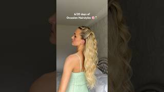 a very faerie core hairstyle 🧝🏻‍♀️🌸 #waveshair #halfuphalfdown #fairyhair #weddinghairstyle