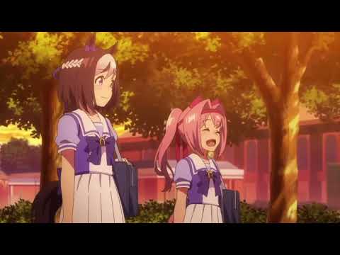 Haru Urara singing Ballin' to Special Week and run away