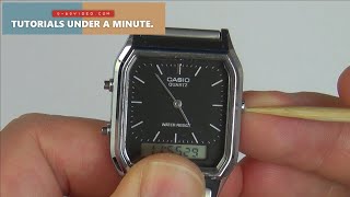 How To Set the Time on a Casio AQ-230 Watch (5154)