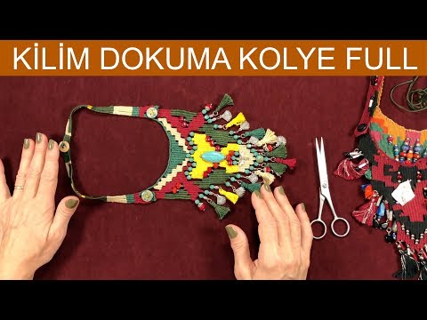 , title : 'Kilim dokuma kolye -Full- (Weaving with needle necklace technique full version)'