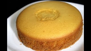 sponge cake without oven - basic plain vanilla sponge cake - sponge cake recipe in pressure cooker