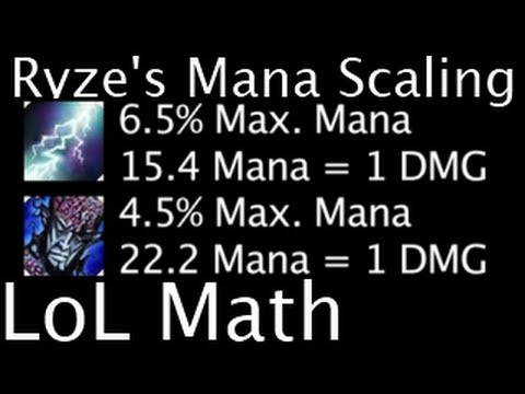 LoL Math - Ryze's Mana Scaling
