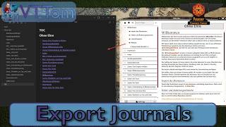 Export Journals - Foundry VTT [Toms Module]