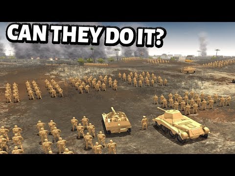Can the TAN Army Capture the City? Army Men Battle Simulator ! AMOW
