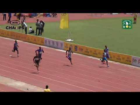 100m Junior U20 Boys heat 5 at New Jos Stadium, Jos