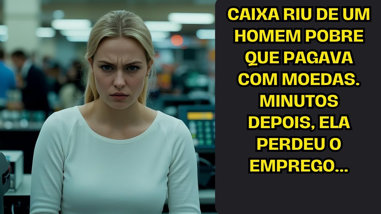 Caixa riu de um homem pobre que pagava com moedas. Minutos depois, ela perdeu o emprego...