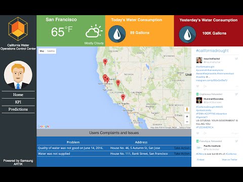 ARTIK smart water meter phase 2 — voice control & cloud dashboard