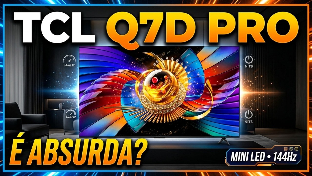 Miniatura da avaliação em vídeo de Smart TV TCL Q7D Pro 85 Polegadas 4K MiniLED 144Hz