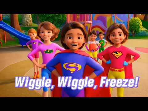 🎶 Wiggle, Wiggle, Freeze! | Fun & Interactive Kids' Song 🎶