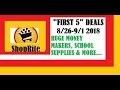 8 26 9 1 2018 SHOP RITE FIRST 5 DEALS HUGE MONEY MAKERS REBATES FREEBIES MORE