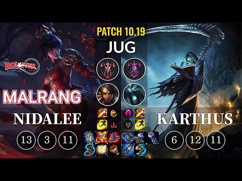 KT Malrang Nidalee vs Karthus Jungle - KR Patch 10.19