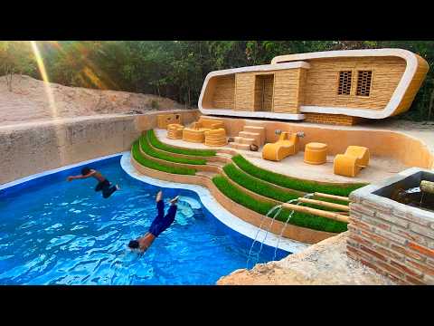 365Days Building Luxury Dream Underground House Gym room And Underground Swimming Pool