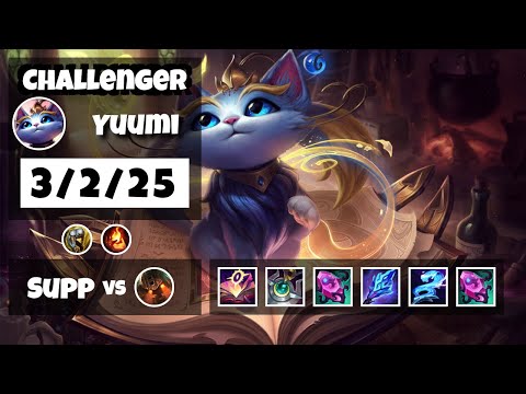 Yuumi 11.16 Gameplay Challenger Replay S11 Support (3/2/25) - EU