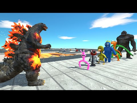 Godzilla Burning LAVA DEATH RUN - Animal Revolt Battle Simulator