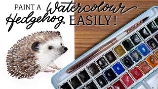 Paint With Me | Watercolor Hedgehog Tutorial | I Go Slow