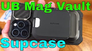 SUPCASE UB Mag Vault MagSafe Pasjeshouder en Standaard Carbon Zwart video