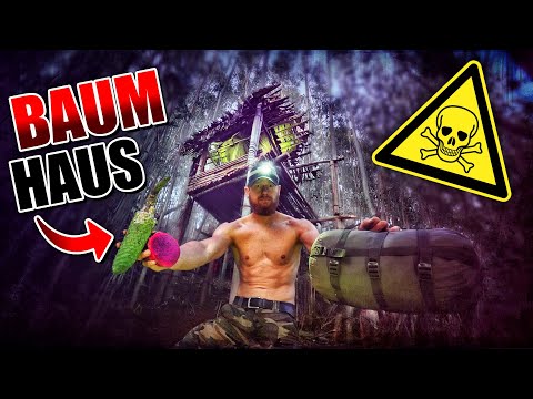 ÜBERNACHTUNG BAUMHAUS im Dschungel bauen #005 - Unge Survival Challenge - Bushcraft | Fritz Meinecke