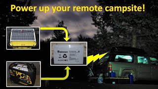 SUV camping deep cycle battery setup for no build camper