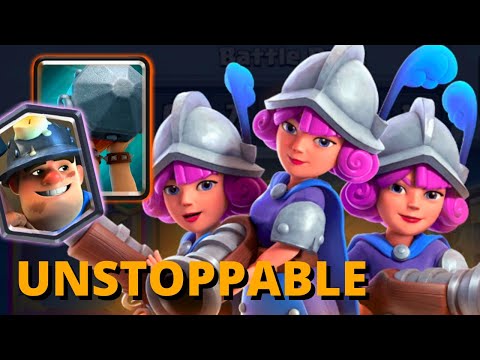 3M MINER RAM - 4.3 Three Musketeers Miner Battle Ram Deck  CLASH ROYALE