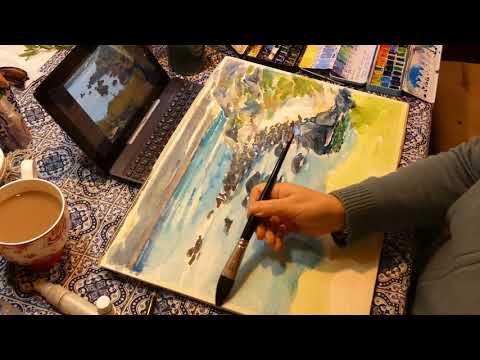 Thumbnail of Demo Seascape in Watercolour