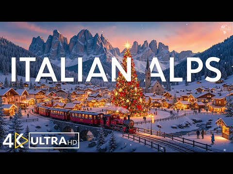 Magical Christmas in Italian Alps 4K ❄ Snowy Mountain Villages, Festive Lights & Alpine Winter Charm