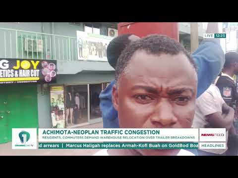 Traffic Chaos After Trailer Breaks Down Near Kantanka Showroom