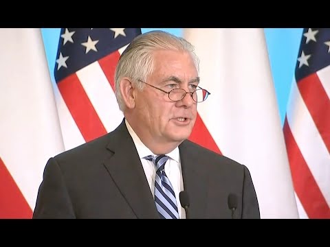 Rex Tillerson In Poland - Full News Conference