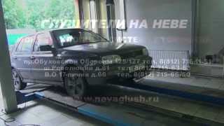 Замена резонатора и установка прямоточной банки на Volkswagen Golf. Тюнинг глушителей в СПб.